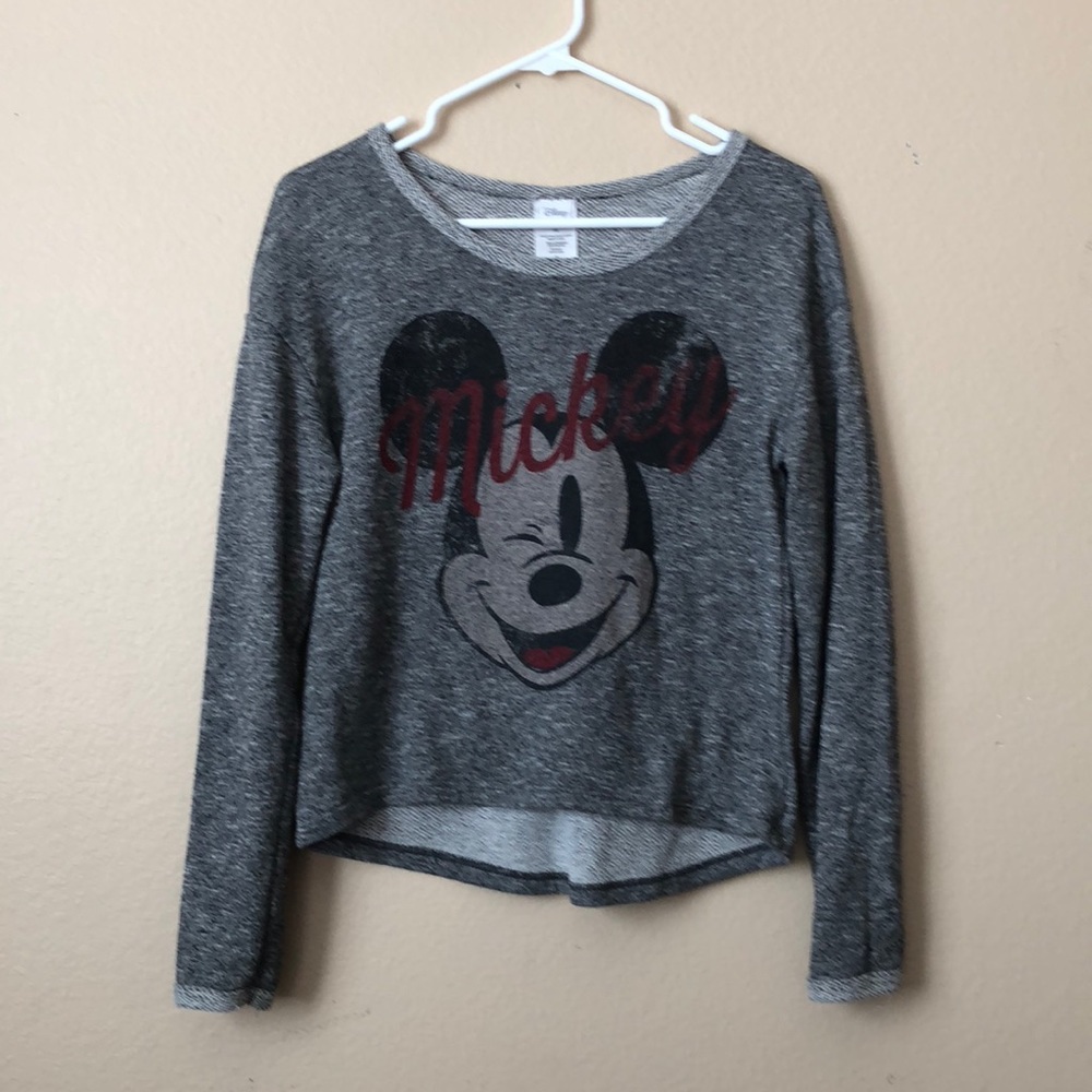 gray mickey tee